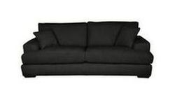 Salvatore Large Leather Sofa - Black